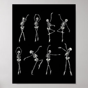 Poster Skeleton Ballerinas Halloween Costume Ballet Girl