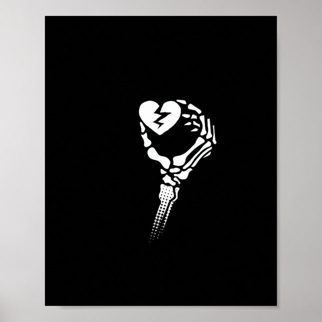 Poster Skeleton Coeur de main (Devant)