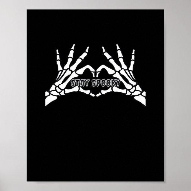 Poster Skeleton Coeur Et Mains Design Classique (Devant)