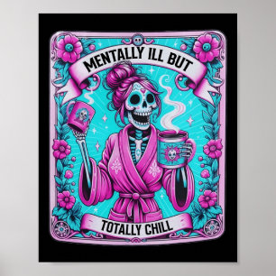 Poster Skeleton Coffee Tarot Card Mental Mll Mais Totale