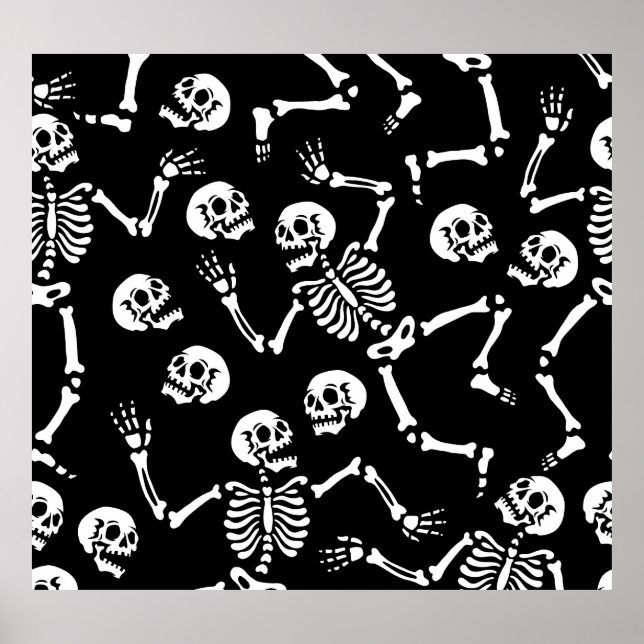 Poster Skeleton Dance Party : Halloween sans couture (Devant)