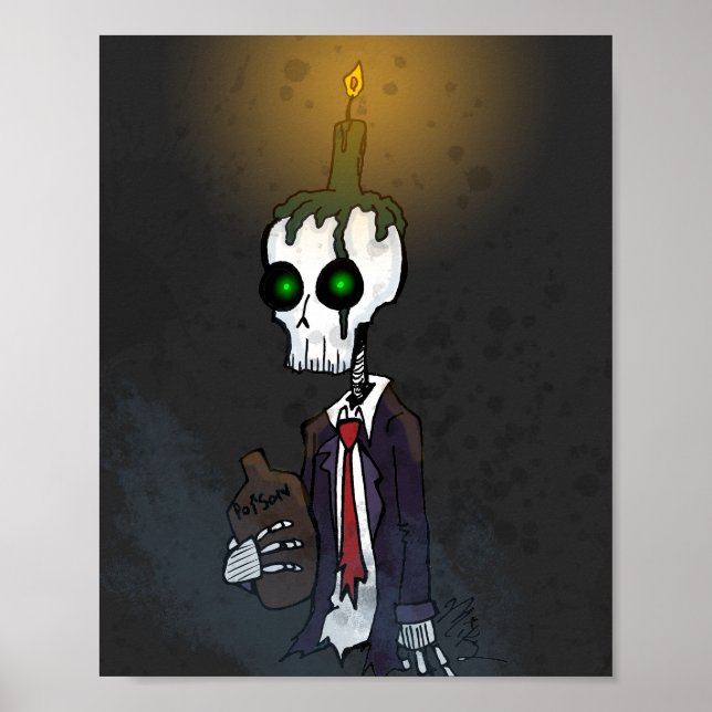 Poster Skeleton de minuit (Devant)