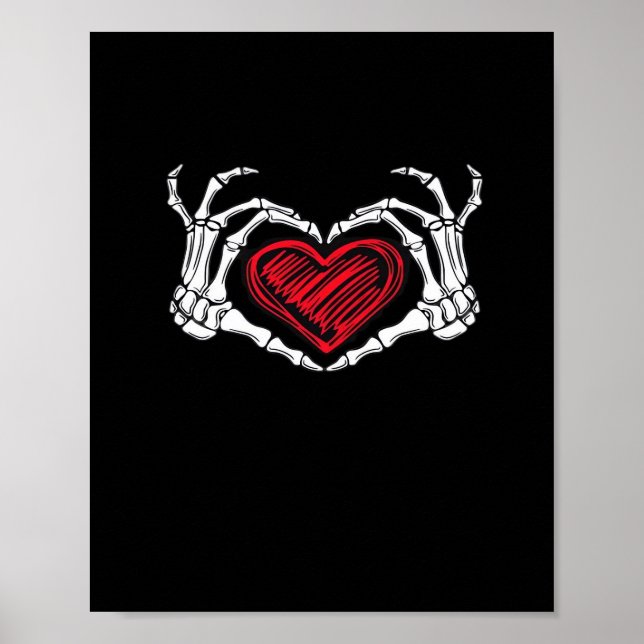 Poster Skeleton des mains du coeur (Devant)