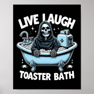 Poster Skeleton Halloween Live Lauder Toaster Bath Design