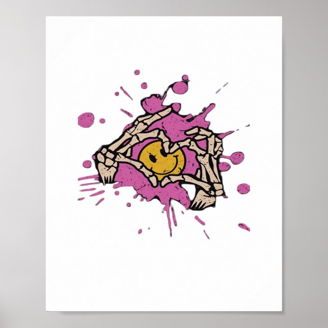 Poster Skeleton Hand Heart Show Classic (Devant)