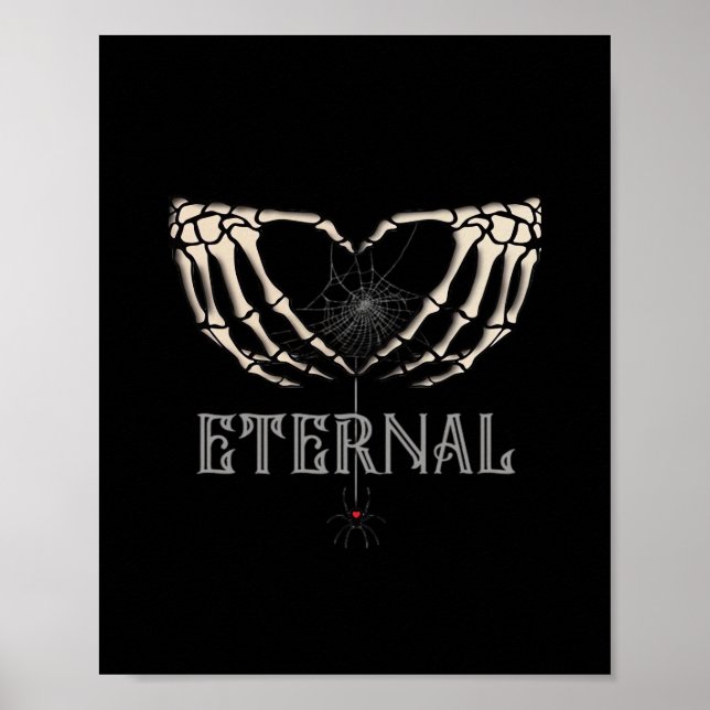 Poster Skeleton Hands Heart Classic (Devant)