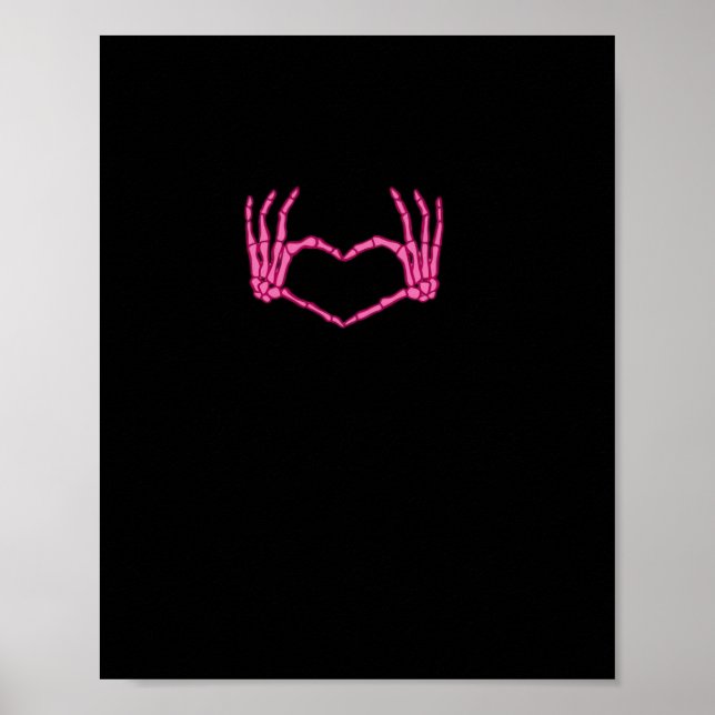 Poster Skeleton Heart Hands Classic (Devant)