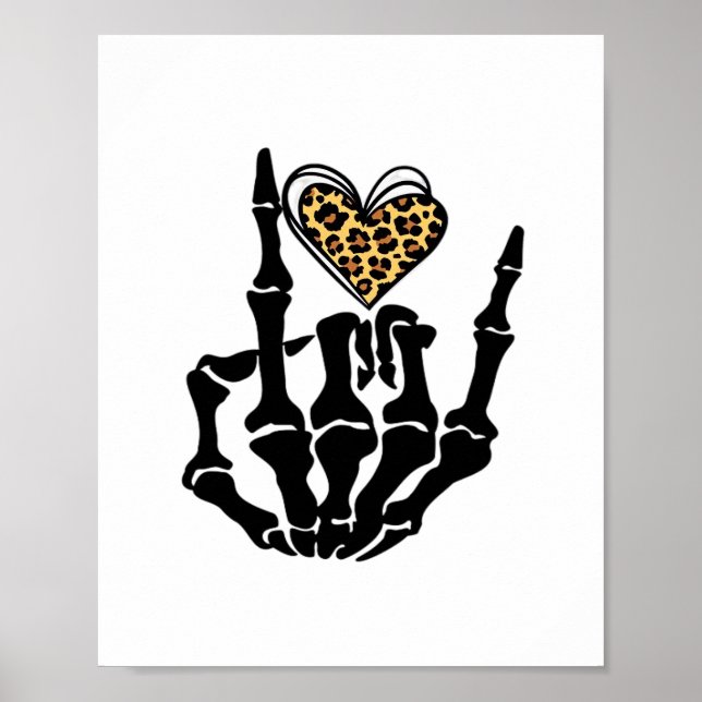 Poster Skeleton Heart Hands Classic (Devant)