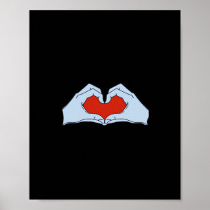 Poster Skeleton Heart Hands Classic & Basic Halloween