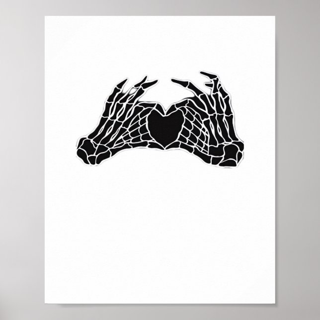 Poster Skeleton Heart Hands - Classique (Devant)