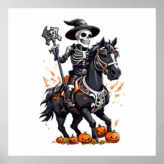 Poster Skeleton Horse Rider (Devant)