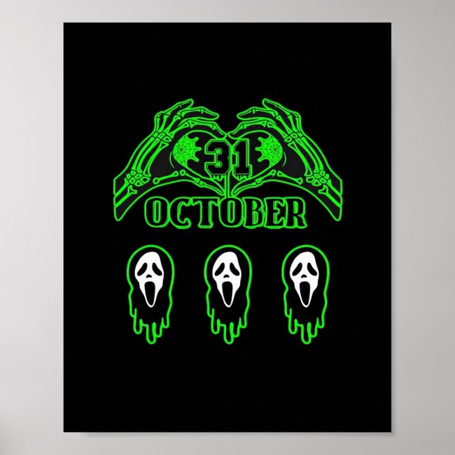 Poster Skeleton Mains Design classique (Devant)