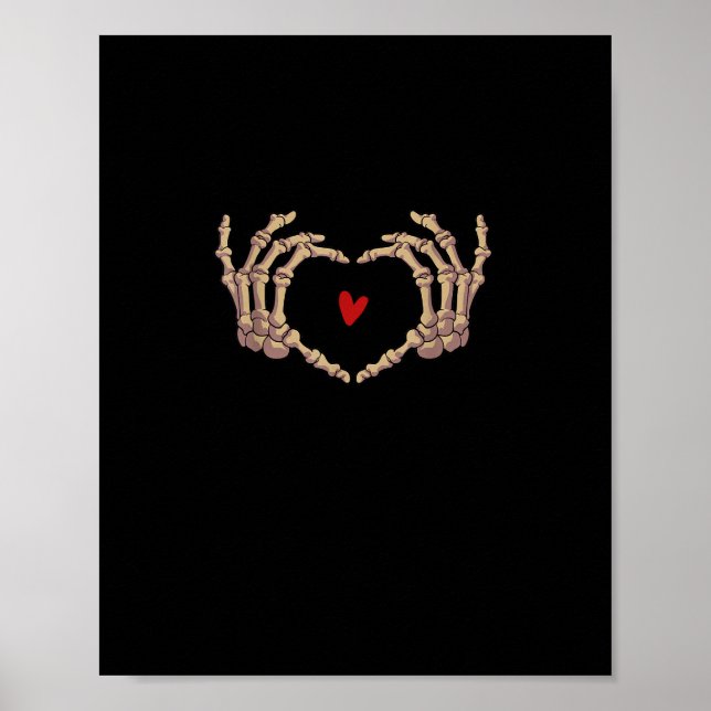 Poster Skeleton Mains Femmes Skeleton Mains Halloween (Devant)