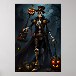 Poster Skeleton Steampunk