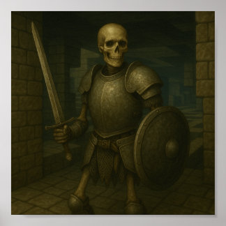 Poster Skeleton Warrior - Sentinelle du manège de donjon