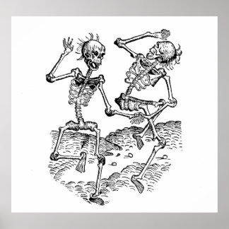Poster Skeletons dansants