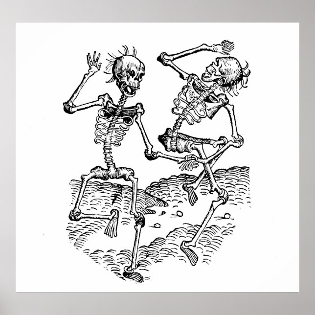 Poster Skeletons dansants (Devant)
