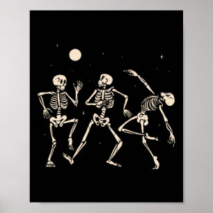 Poster Skeletons de danse éffrayante Costume d'Halloween