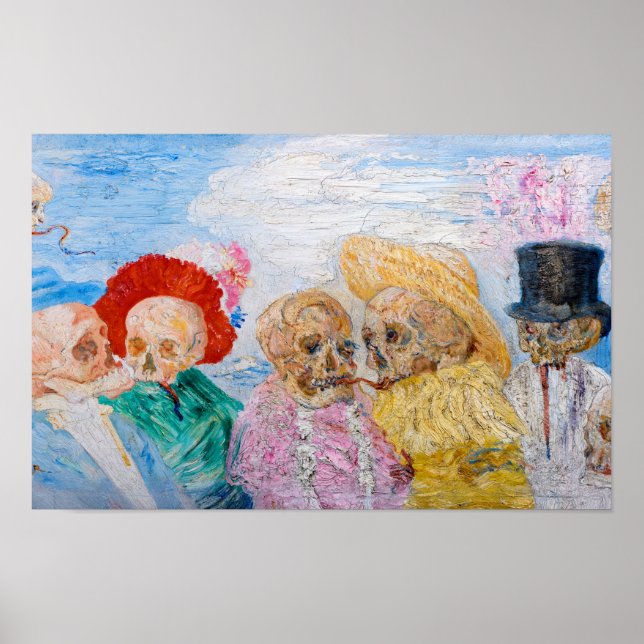 Poster Skeletons déguisés par James Ensor (Devant)