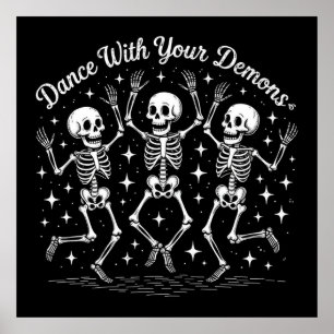 Poster Skeletons d'Halloween