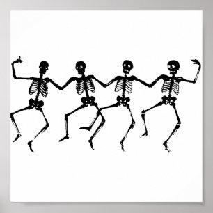 Poster Skeletons d'Halloween