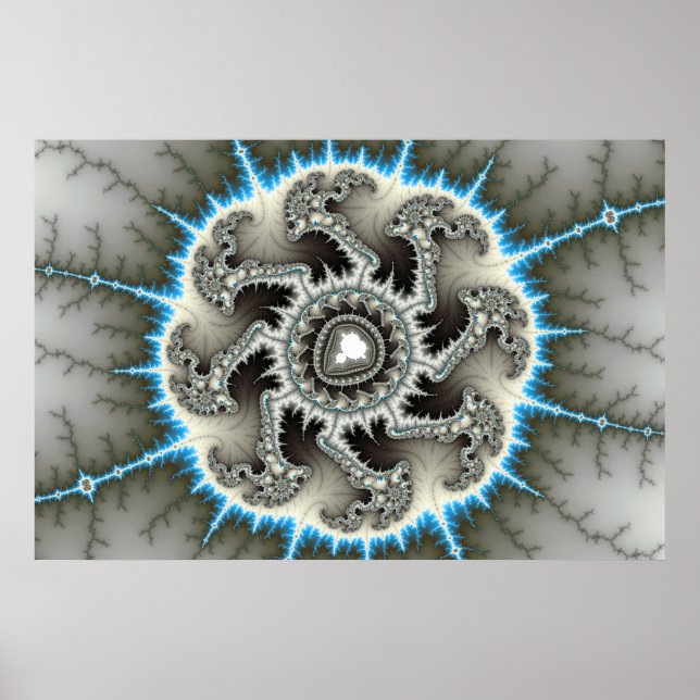 Poster Skelewheel - Art fractal (Devant)