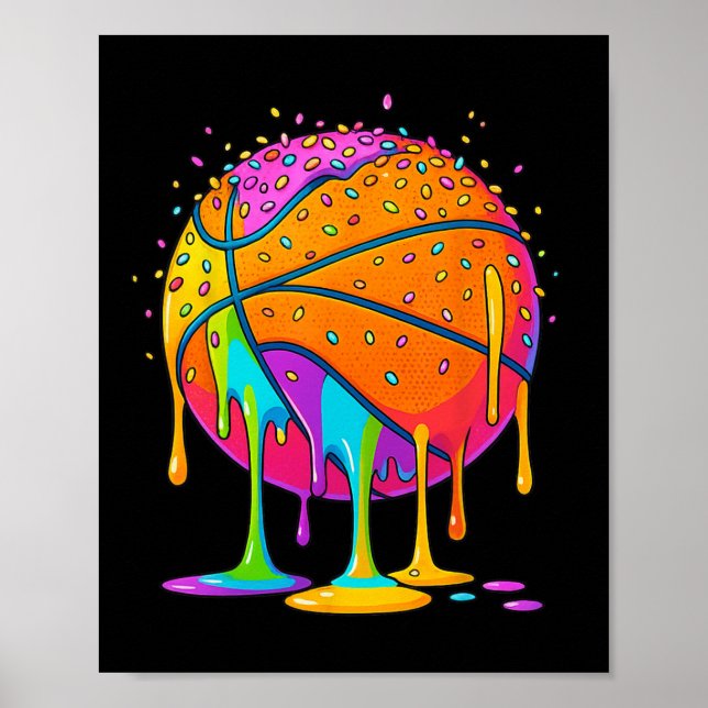 Poster Sketll Ice Cream Drip For Girls Boys Youth Sketll  (Devant)