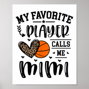 Poster Sketll My Favori Player Me Appelle Mimi Heart Gran
