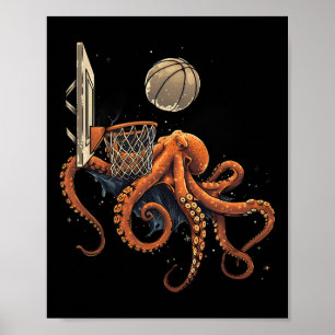 Poster Sketll Octopus Slam Dunk Artwork Joueur Sketll