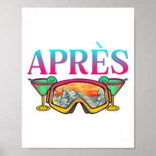 Poster Ski 90s 80s Ski Outfit Après Ski Rétro