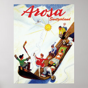 Poster Ski à Arosa, Suisse