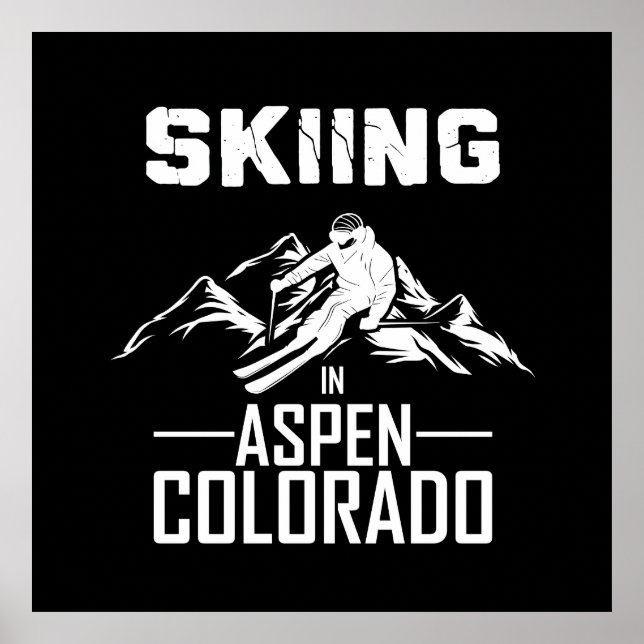 Poster Ski à Aspen Colorado (Devant)