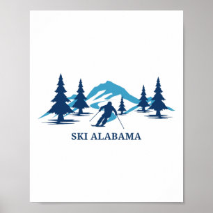 Poster Ski Alama Station de ski Ski Ski Ski