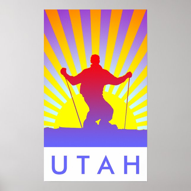 Poster ski alpin UTAH (Devant)