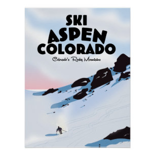 Poster Ski Aspen Colorado