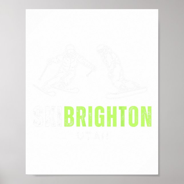 Poster Ski Brighton Utah Ski Station de snowboard Vacat (Devant)