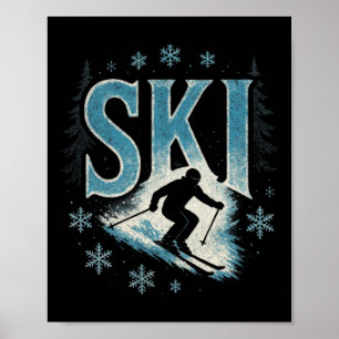 Poster Ski - Course en descente alpine Freestyle
