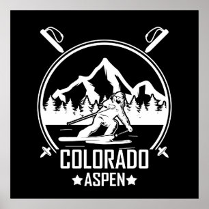Poster Ski d'Aspen Colorado