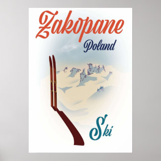 Poster Ski de Zakopane Pologne