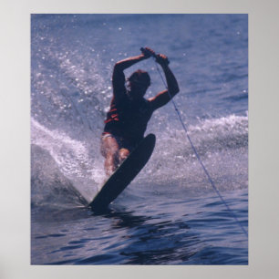 Poster Ski d'eau -- Dans le bleu