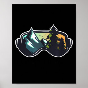 Poster Ski di Campiglio Italie ski de montagne hommes et