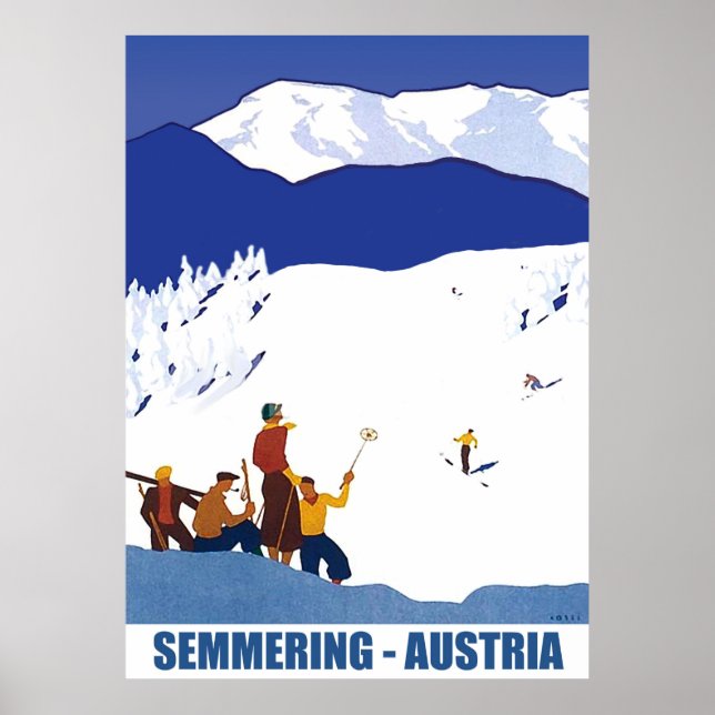 Poster Ski en Semmering, Autriche (Devant)