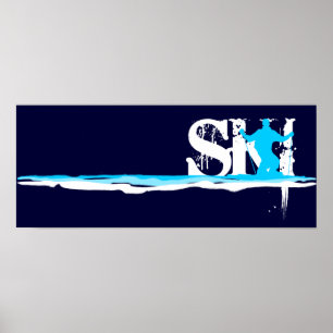 Poster ski incliné