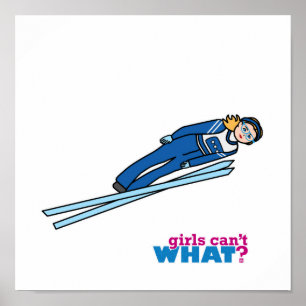 Poster Ski Jump Girl - Lumière/Blonde