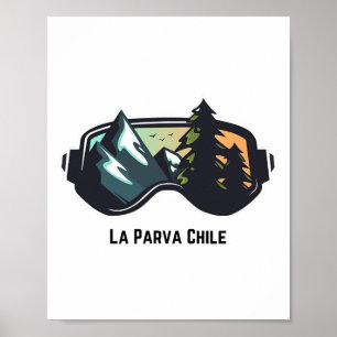 Poster Ski La Parva Chili Mountain Ski T Hommes Et Femmes