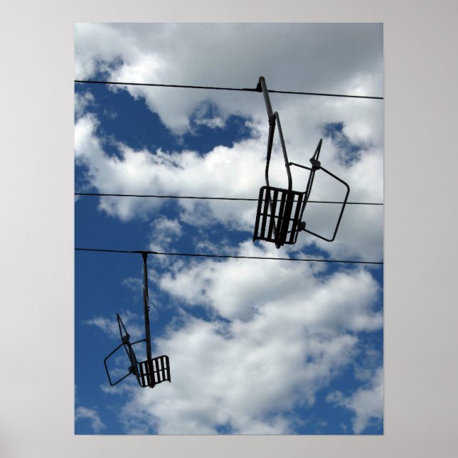 Poster Ski Lift et Sky (Devant)