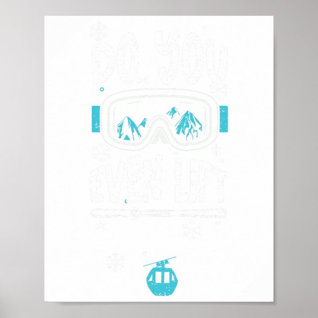 Poster Ski Lift Vous Même Ascensez - Apres Ski Says (Devant)