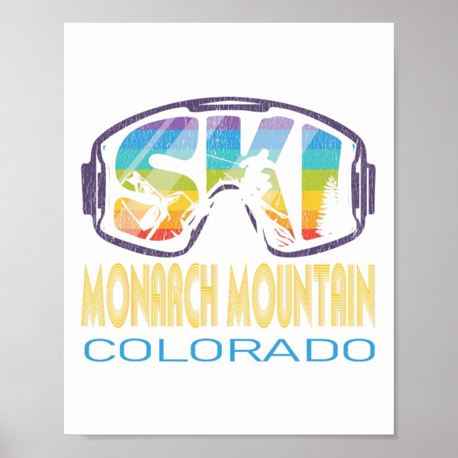 Poster Ski Monarch Mountain Colorado Vacances ski (Devant)