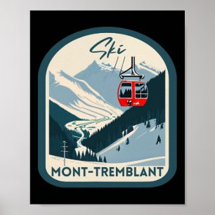 Poster Ski Mont-tremblant Rétro Style Vintage Mont-trembl