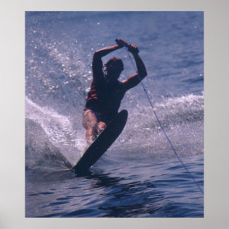 Poster Ski nautique — En bleu
